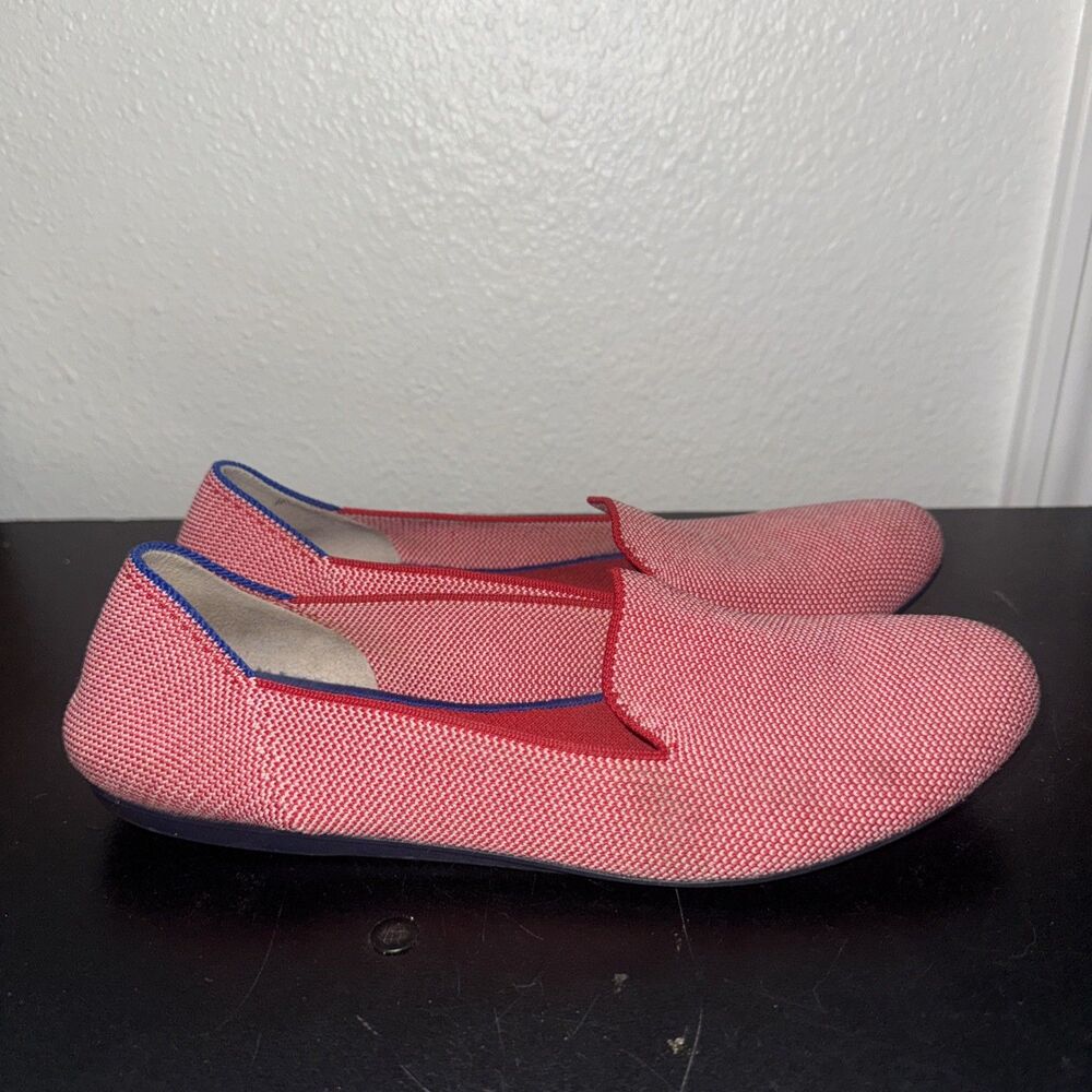 Rothy's The Loafer Lollipop Red Slip On Flats Shoes Womens Size 9